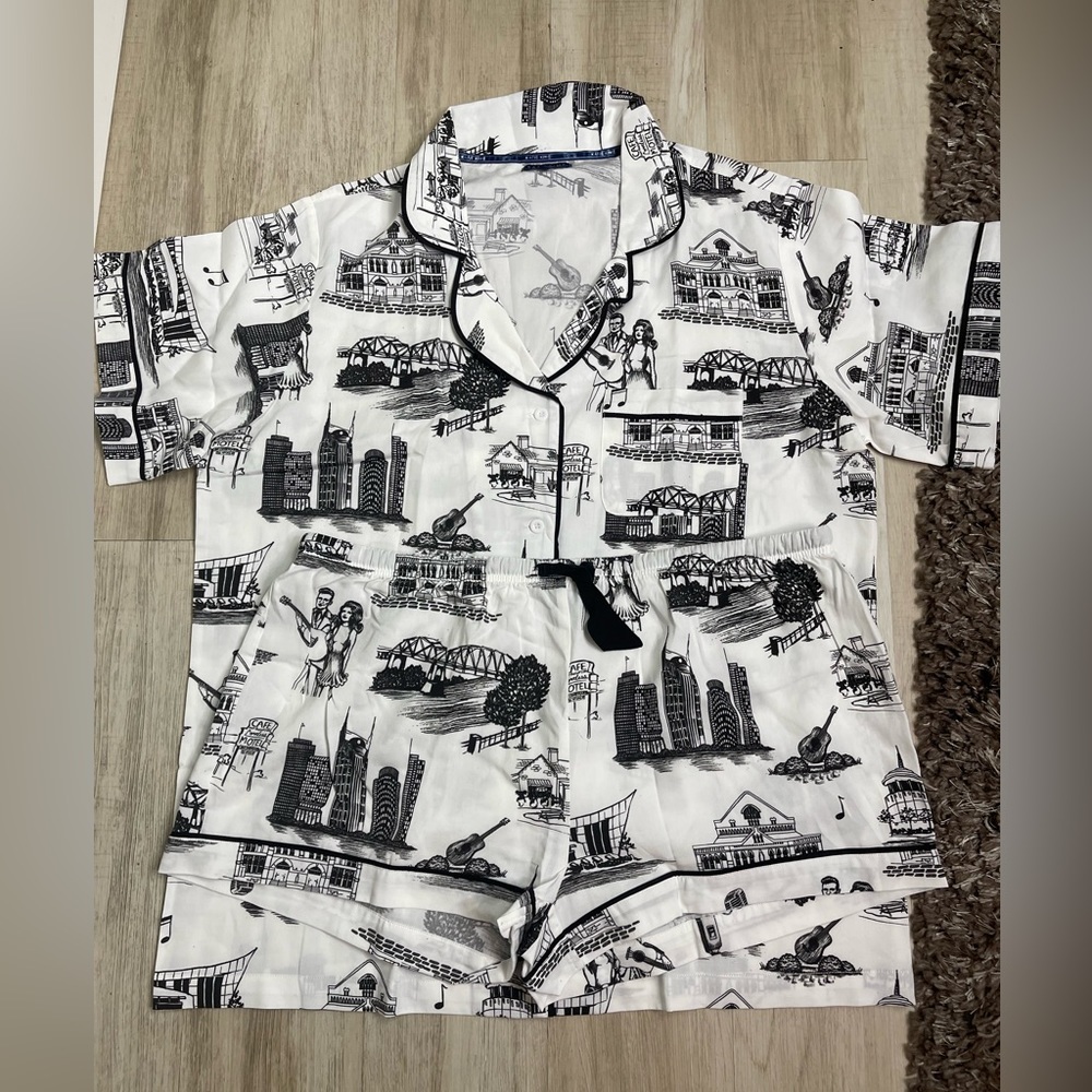Katie Kime Toile Nashville Pajamas set pristine 3XL - Picture 4 of 8